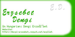 erzsebet dengi business card